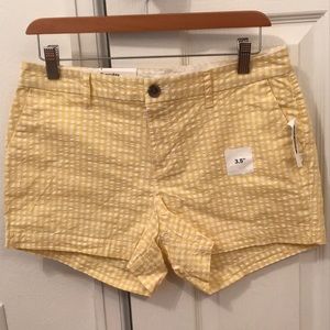 Old Navy Yellow Gingham Everyday Shorts Size 6 NWT